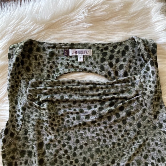 Jennifer Lopez Cheetah Print Cowl Neck Dress - Picture 4 of 9